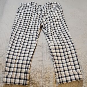 Club Monaco Black and White Plaid Pants